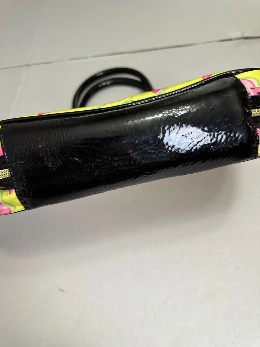 Betsey Johnson Yellow Pink Watermelon Cosmetic Bag Travel